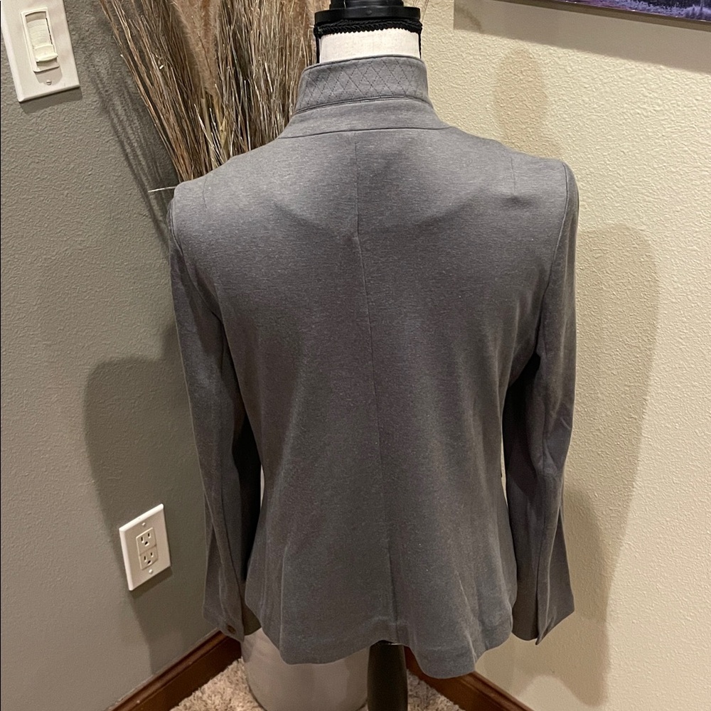 Sundance Park Single Breasted Knit Blazer Heather Gray Size Medium - Picture 10 of 13